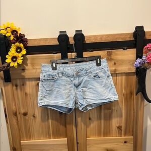 Bullhead Sky Blue Denim Shorts